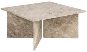 Beżowy marmurowy stolik 90x90 cm Vega – Actona