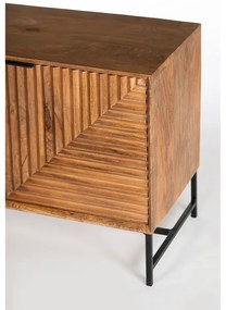 Szafka pod TV z litego drewna mango w naturalnym kolorze 160x58 cm Nereida – Marckeric