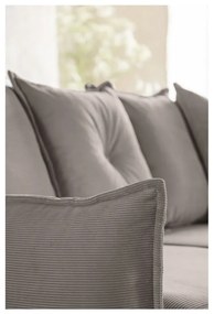Jasnobrązowy sztruksowy rozkładany narożnik (strona zmienna) Lazy Lukka – Miuform
