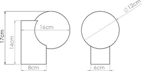 Biało-naturalny kinkiet ø 12 cm Solum – Sollux
