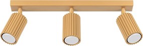 Lampa Sufitowa Minimalistyczny Karbon, Aluminium - 3 Źródło - L.45 X H.16.5 Cm - Złoty
