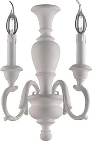 Fiorenza Shabby White Wooden Wall Light 2 Lights .18 P.16 BL172-AP2-BCO