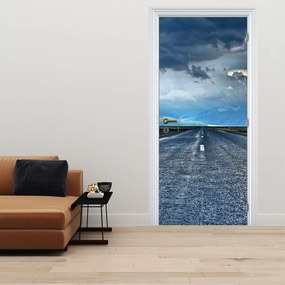 Fototapeta na drzwi - Droga w burzy (95x205cm)