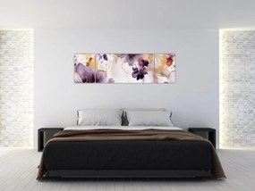 Obraz - Kwiaty akwarelowe (170x50 cm)