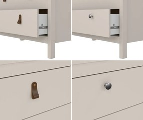 Komoda z szufladami na nóżkach Madrid 3S, kaszmir mat