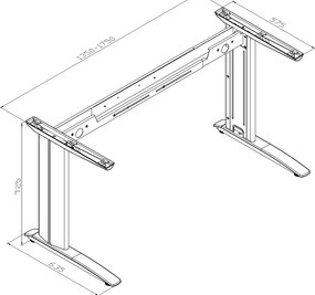 Biurko PRIMO FLEXIBLE, 180x80 cm, dąb naturalny