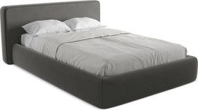 Łóżko 180 x 225 - z weluru - stalowy - KIANA