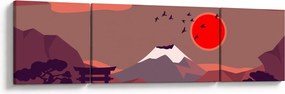 Obraz - Ilustracja góry Fuji (170x50 cm)