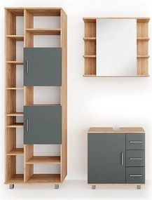 Zestaw mebli łazienkowych dąb 60x33x60.8 ilias