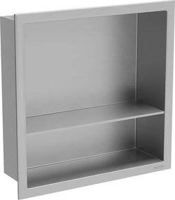 Mexen X-Wall-R półka wnękowa z kołnierzem i półką 30 x 30 cm, inox - 1910303010S