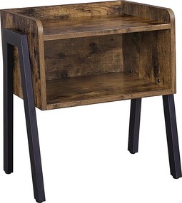 Stolik boczny 46x35x51,5 cm brązowy rustykalny alinru