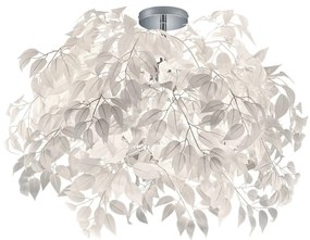 Biała lampa wisząca Trio Pendant Leavy, wys. 73 cm