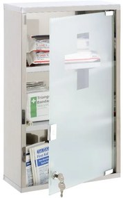 Plastikowa wisząca szafka na leki w kolorze srebra 30x51 cm – Premier Housewares
