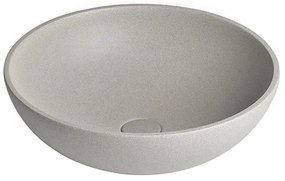 Jasnoszara betonowa okrągła umywalka ø 44 cm Turf – Sapho