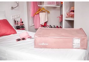 Plastikowy pojemnik próżniowy pod łóżko 65x45x15,5 cm Pink Edition – Compactor