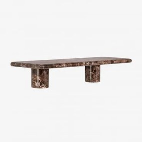 Półka Ścienna 60x15 Z Marmuru Uganda Brązowy Marmur Emperador & ↔︎ 60 Cm - Sklum