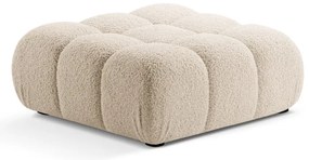 Beżowy podnóżek modułowy z materiału bouclé Bellis – Micadoni Home