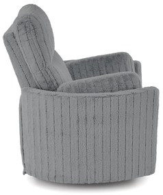 Fotel wypoczynkowy, obrotowy, elektrycznie rozkładany, bujany PEGAS popiel