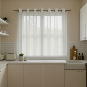 Firana gotowa Woal na przelotkach 300x160 biała nowoczesna