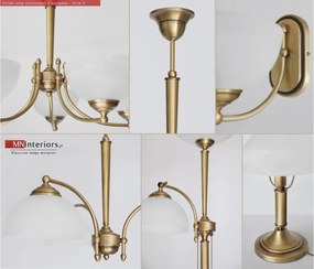 Niska złota klasyczna lampa mosiężna z dużym kloszem Y-S1ADK