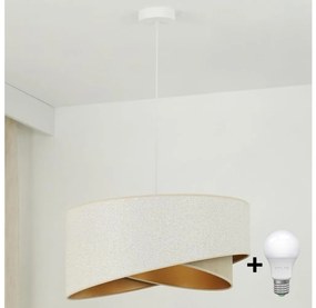 Brilagi - LED Żyrandol na lince LYRA 1xE27/15W/230V biały/beżowy/złoty