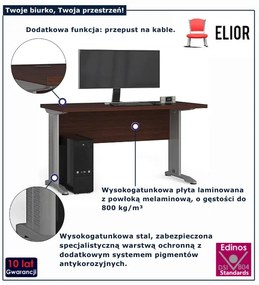 Biurko nowoczesne do pracy wenge K1-W01