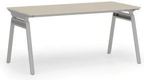 Biurko PRIMO SIGMA, 160x80 cm, szara podstawa, brzoza