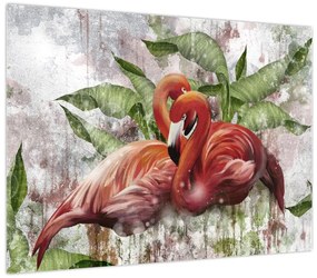 Obraz - Flamingi (70x50 cm)
