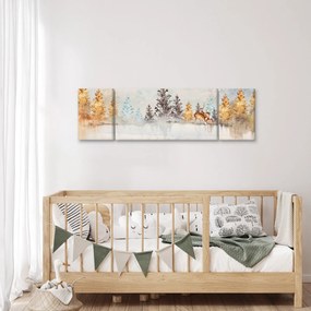 Obraz - Akwarelowy las (170x50 cm)