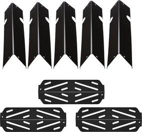 Pręt Osłony Palnika i Rozpraszacz SucceBuy Ciepła do Grilla 8PCs, Odprowadzacz Tłuszczu do Palnika 43,5 cm, do Weber Genesis II 310, 315, 335, 340