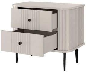 Zestaw szafek nocnych Vesper 56 cm - kaszmir / czarne nogi