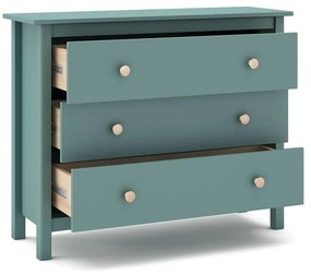 Morska niska komoda dziecięca z drewna sosnowego 100x80 cm Max – Marckeric