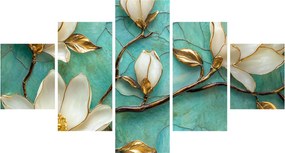 Obraz - 3D magnolie (125x70 cm)