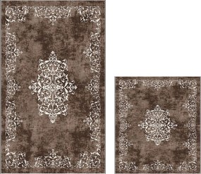 Brązowe dywaniki łazienkowe zestaw 2 szt. 60x100 cm – Foutastic