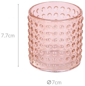 Świecznik z wypukłym wzorem ARTY, Ø 7 cm