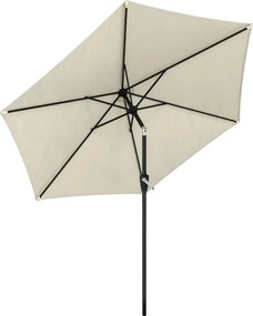 Outsunny Parasol ogrodowy 270 cm regulowany z korbką UV 50+ beżowy | Aosom PL