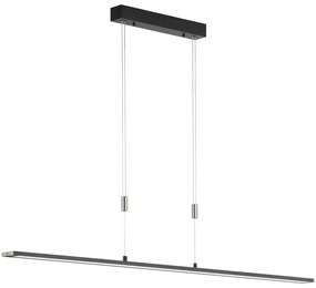 Czarna metalowa lampa wisząca LED ze ściemniaczem Metz – Fischer &amp; Honsel