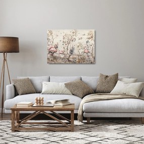 Obraz na szkle - Rysunek flamingów (70x50 cm)