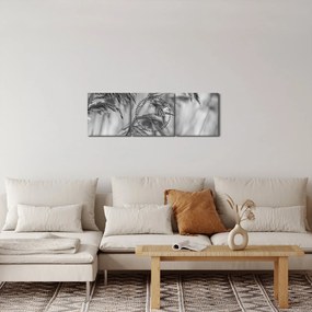 Obraz - Lipnice, czarno - biały (z zegarem) (90x30 cm)