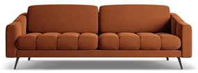 Pomarańczowa aksamitna sofa 238 cm Nalu – Makamii