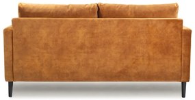 Żółta sofa z aksamitnym obiciem Scandic Adagio, szer. 153 cm
