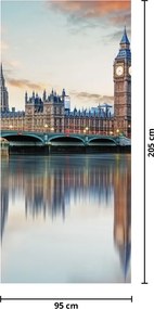 Fototapeta na drzwi - Londyńskie Houses of Parliament (95x205cm)