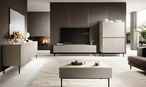 Komoda wysoka Nicole 100 cm - kaszmir / czarne nóżki