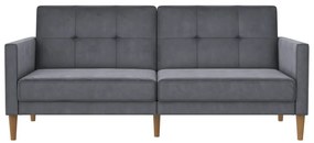 Szara aksamitna rozkładana sofa 207 cm Lilly – Støraa