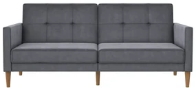 Szara aksamitna rozkładana sofa 207 cm Lilly – Støraa