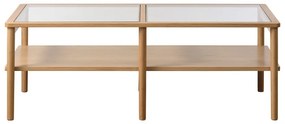 Naturalny szklany stolik 60x120 cm Elba – Unique Furniture