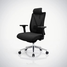 Fotel biurowy ergonomiczny czarny z siatką VECTOR