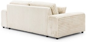 Kremowa sztruksowa sofa 213 cm Justin – Ropez