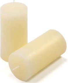 Zestaw świec rustykalnych, 10 cm, Ø 5 cm, kremowy, 16 szt.
