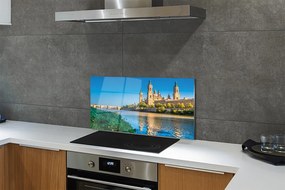 Panel Szklany Majestatyczna Katedra nad Rzeką